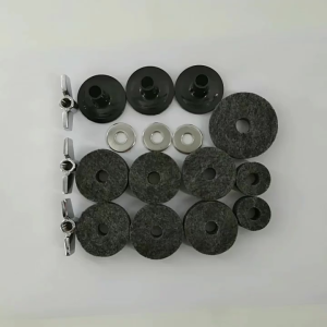23PCS Drum Sets Drum Hardware Bag Cymbal Felt hi-hat Clutch Felt Cymbal Cover Base Accessories