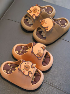 Adorable Childrens Indoor Bath Slippers Anti-Slip Cute Cartoon Design Summer Comfortable Baby Parent-Child Slip-On Shoes