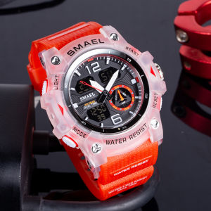 SMAEL | SMAEL Sport Watch Military Wristwatch for Men Alarm Stopwatch LED Digital Back Light Dual Time Display Waterproof Watch Men 8007