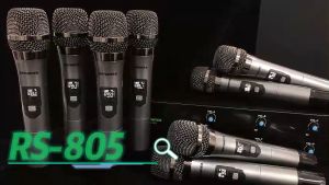 RAYHAYES Mikrofon Nirkabel Set 8 Mikrofon Genggam/Kerah/Mikrofon Leher Angsa untuk Mic Karaoke UHF
