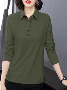 QIAOXIZI | Slimming Loose Fit Long Sleeve T-shirt for Women