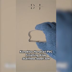 Konektor / Sambungan Lurus Handrail PVC Kilap Stainless Steel 304