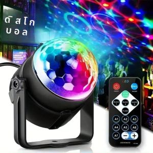 LED เวทีดิสโก้ไฟหมุน DJ Ball Strobe ระยะไกลควบคุมเสียง Magic Dance รถ RGB คริสต์มาสของขวัญ Party Club เลเซอร์แสดงโคมไฟ