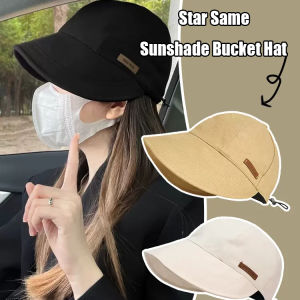 【Muswannas】Foldable Sun Hat for Women / Solid Color Sunscreen Fisherman Caps /Summer Visor Hats