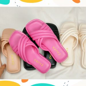 Kanna Sandal Wanita Platform ZAURA - Sandal Wanita Silang Empuk - Fuschia Series