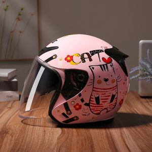 AIS | 3C Certified Safe Womens Cute Four Seasons Electric Bike Half Helmet