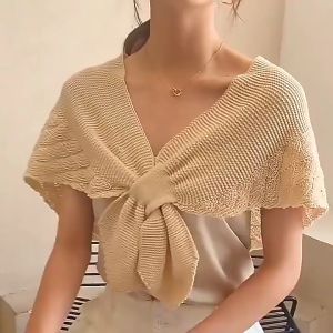 Syal Kerah Rajut Selendang Korea Wanita Aksesoris Baju Syal Bahu Selendang Krerah Baju Instan