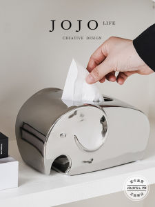 Modern Minimalist Ceramic Tissue Box Storage Organizer High Aesthetic Bathroom Decor Penli Home Decoration Accessories