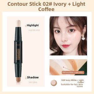 ZHENGXIANG | 2-in-1 Highlight & Contour Stick Dual-color Blusher
