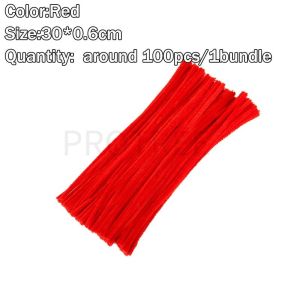 Protree 100PCS Fuzzy Wire Colored Chenille Wires Fluffy Sticks Stems Twist Tie for Kids