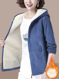 Women's Plus Size Fashion: Corduroy Jackets & Thickened Fleece Coats