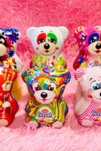 Kẹo Cứng KING HENRY BONART nhân sốt trái cây hộp thiết gấu siêu cute 150g tết an khang 2026 giao màu ngẫu nhiên