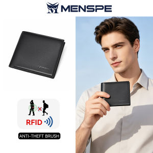 MENSPE Fashion Short Wallet RFID Mens Retro Wallet Business Wallet Anti-theft Brush Wallet Soft PU Wallet Multi-Card Position Wallets Travel Purses Zipper Coin Pouch ID Credit Cards Holders