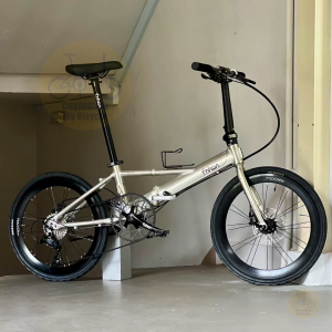 🪙 Folding Bike Fnhon Monsoon 22” • 𝗠𝗥𝗧/𝗕𝘂𝘀-𝗙𝗿𝗶𝗲𝗻𝗱𝗹𝘆 Shimano 9s 𝗙𝗿𝗲𝗲𝗯𝗶𝗲𝘀 HAOOi Max Wheels Titanium Champagne Custom Build Y Frame YAD2018