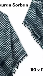 Sorban Tenun Al Fath Sorban Tenun Hitam Motif