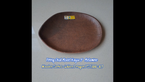 Piring Oval Model Kayu 9" Melamine Wooden Series - Golden Dragon PST100-09MF