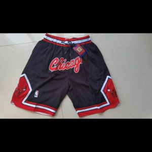 สดใส กางเกงบาสเกตบอลชิคาโกบูลส์เอ็นบีเอคู่ภาพสูง กายแคมเปญ กางเกงกีฬาซิปโลหะเย็บปักถักร้อย คลองวัยความงาม ผ้าผึ้งสูงสีกระเป๋า กางเกงบาสเกต