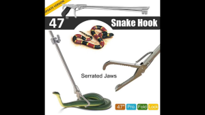 120cm Snake Tong Professional Collapsible Snake Catcher Tool With Zigzag Wide Jaw And Metal Automatic LockStainless Steel Reptile Grabber Rattle Catcher (Include Snake Bag) - intl