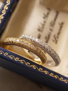 Sterling Silver Plated 3D Small Finger Luxury Cubic Zirconia Ring Womens