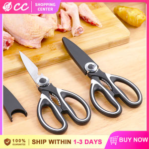 Multifunctional Kitchen Scissors Cutting Knife Walnut Clip Heavy Duty Stainless Steel Barbecue Scissors