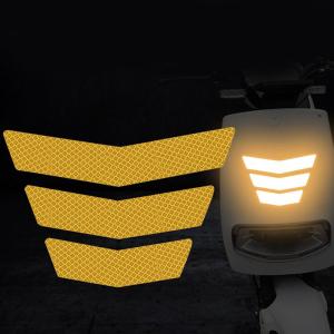 3pcs/set Motorcycle Stickers Tail Bumper Decal Adhesive Tape Reflective Warning Trapezoidal Arrow For Car Truck Bike【SMQ】