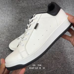 GVL Geovelli G3146 White Black | Sepatu Sneakers Putih Casual Sport Sekolah Pria Geovelli