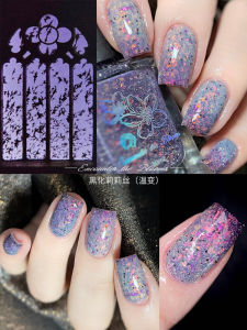 Encounter the Blooms Creative 4.0 Series Blackened Lilith Fox Tail Fire Non-Removable Oil-Based Nail Polish Colorful Nail Decorations