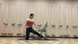 Iyengar Yoga Chair Thickened and Reinforced Pilates Auxiliary Practice Folding Chair Professional Multi-Functional Yoga Chair