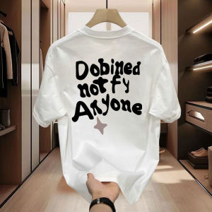 Áo Thun Cotton Mùa Hè Nam Tay Ngắn in Chữ Cổ Tròn Dáng Rộng Thời Trang Thường Ngày Thoải Mái Thoáng Khí Chống Nhăn