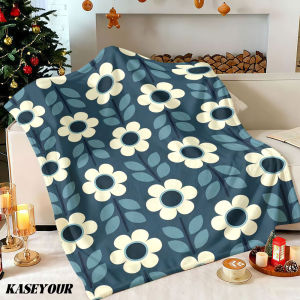 Beast Kingdom | Retro Floral Harmony Winter Summer Flannel Blanket Throw Fleece Soft Fuzzy Plush Cozy Fleece Blankets for Sofa Ideal Gifts
