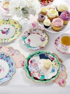 Disposable Paper Plate Dessert Plate Afternoon Tea Snack Plate Biodegradable Tableware for Party Tea Break Cake Serving Plate