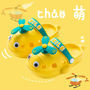 Boys Summer Cartoon Plane Themed Clog Shoes Indoor Outdoor Wearable Toddler Bath Slippers Beach Sandals Toddler Girls Shower Slippers