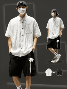 SZON | Ice Silk Casual Mens Outfit Set