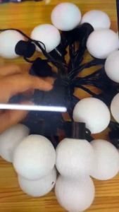 Dây Đèn Led Pingpong KHÔNG CHỚP Dài 5 Mét 16Bóng 20Bóng Có phích nối Trang Trí SIZE 5CM