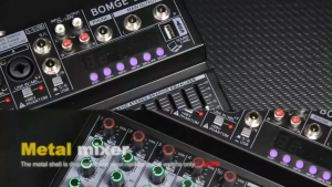 BOMGE 06A Mixer Audio Professional 6 -channel audio mixture with 99 DSP EQ independent 48V Bluetooth function studio DJ stage party