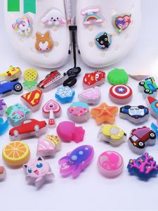 3D LED Flashlight Hole Shoe Accessories Shoe Buckle Upper Decoration Smart Star Match Shoe Flower for Children And Adults