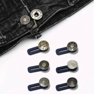 Bubble Star Metal Retractable Buckle Buttons for Clothing Jeans Adjustable Waistline Increase Waist Fastener Extended Button