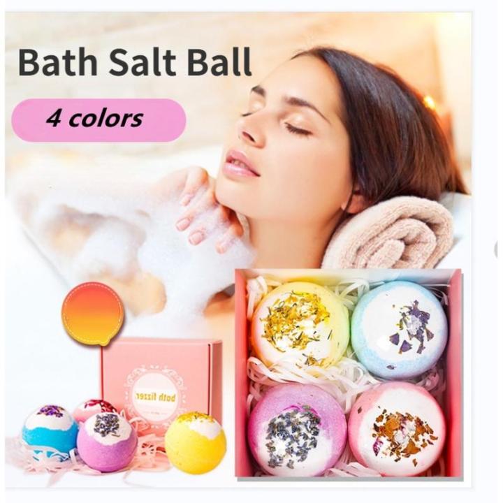 1/4pcs Bath Salt Ball Body Stress Relief Bubble Bath Salts Ball Bath
