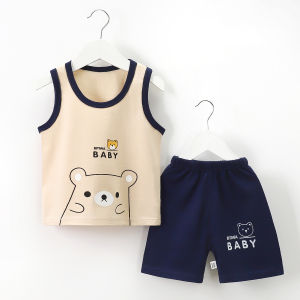 JIFANPAUL | Boys Cotton Sleeveless T-shirt and Shorts Set