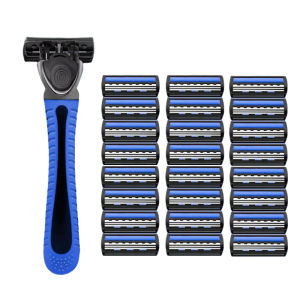 4/8/12/16/20/24 Pcs Shaver Brand Men Razor Shaving Three Layer Shaver Reusable Razor Imported Blade Multi Tool Head Change Gift