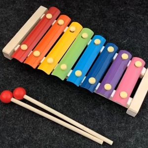 Mumystation Wooden Xylophone Baby Wooden Toys Kids Educational Early Learning Montessori mainan edukasi Bayi Mainan