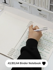 3PCS A4/B5/A5 Loose Leaf Notebook with 60Sheets PP Waterproof Binder Notebook Binder Notebook School