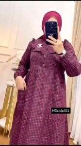 MIDI DRESS KOTAK KOTAK / MIDI DRESS BAHAN FLANEL PREMIUM / DRESS WANITA TERBARU 2024 / FLANEL WANITA KOREAN STYLE / TERMURAH BERKUALITAS / BAJU REMAJA CEWEK / DRESS CANTIK KEKINIAN