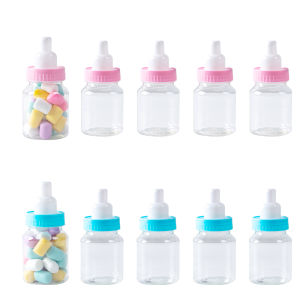 12/24Pcs Pink Blue Baby Bottle for Baby Shower Favors Mini Candy Bottles for Boys Girls Newborn Party Gender Reveal Party Decor