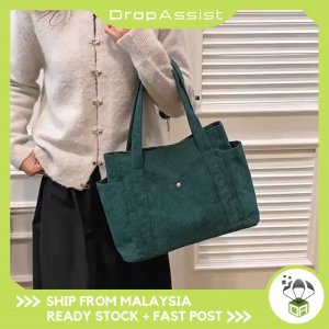 DROPASSIST 2226 Women Canvas Handbag Large Capacity Shoulder Tote Bag Beg Tangan Wanita Serbaguna