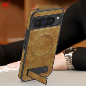 Luxury Kick-stand Holder Case for Google Pixel 9 10 Pro XL 9Pro PC TPU Armor Shockproof Magnetic Cover for Google9