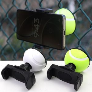 Creative 360° Rotating Mobile Phone Holder with Hooks for Stadium Safety Netting Tennis Court Fencing Outdoor Sports Photography Video Recording