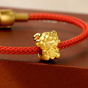 Chow Sang Sang  周生生 999 Gold Charme Joyful Sheep Charm for Women & Men 97011C  [Bracelet not included]