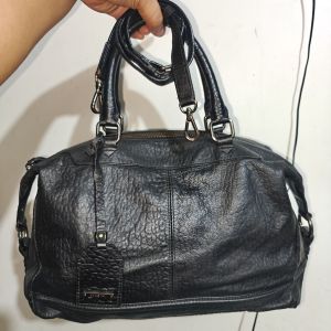 Preloved Brhas Pati India Black Bag with SlingGenuine Pure Leather Bag