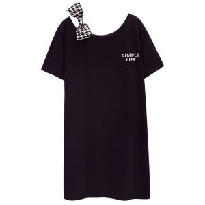 miiow | Pure Cotton Summer Lightweight Short Sleeve Loose Womens Nightgown Catman Casual Home Clothes Sleepwear Sweet Style